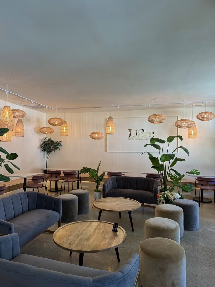 The VoltCafé café counter and lounge seating with warm daylight